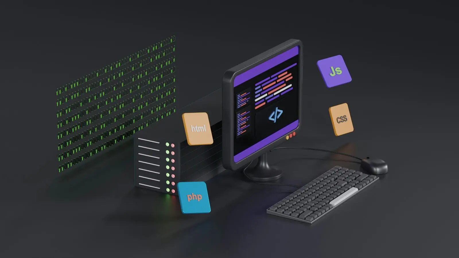 Abstract visualization representing software built for business needs